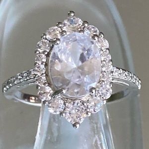 New Simulated Diamond ring. Crystal.